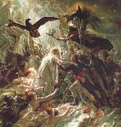 Girodet-Trioson, Anne-Louis Ossian receiving the Ghosts of the French Heroes France oil painting artist